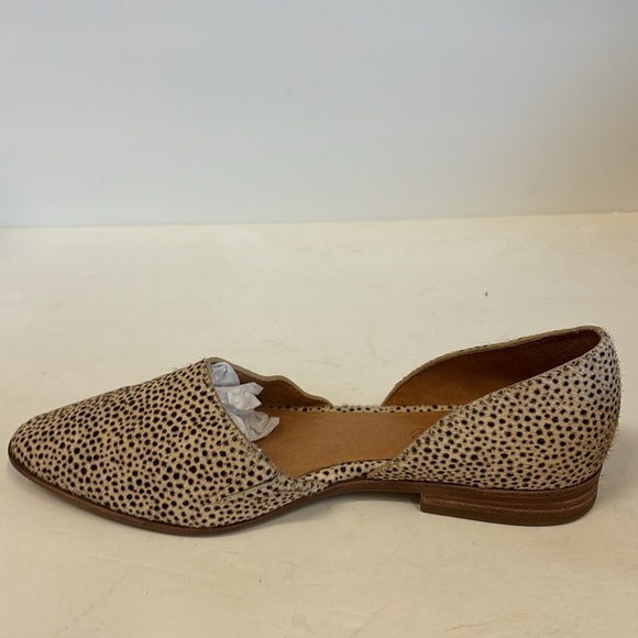 Madewell Marisa d’Orsay Spotted Fur Calf Skin Made in Brazil Cut Away Flats - Picture 6 of 7